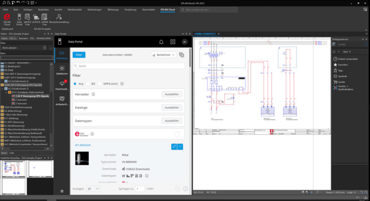 El nuevo EPLAN Data Portal, ahora integrado en la nube de EPLAN Cloud.